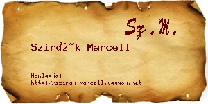 Szirák Marcell névjegykártya