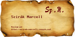 Szirák Marcell névjegykártya