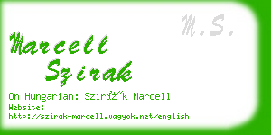 marcell szirak business card